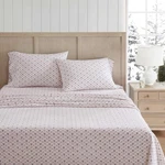 Martha Stewart - Flannel Sheets Size, Queen, Holiday Bows Red. Fixed Price $74.63.