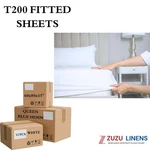 T200 Percale Fitted Sheets 54X80X12" Full Xl White (6 Pieces) Hotel Quality. Fixed Price $70.50.