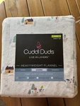 Cuddl Duds Heavyweight Flannel Scenic Snowmen Cream/tan King Sheet Set 4 Piece. Fixed Price $62.95.