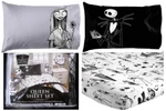 Disney Nightmare Before Christmas Jack Skellington Gothic Love Queen Sheet Set. Fixed Price $49.99.