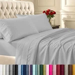 King Bed Set - Soft 400 Thread Count Sateen, Natural 100% Cotton Sheets,. Fixed Price $79.32.