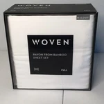Malouf Woven Rayon From Bamboo 4 Piece Sheet Set. Ivory. Size: Full/double. New.. Fixed Price $179.99.