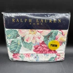Vintage Ralph Lauren Flat Sheet Twin White Lorraine Floral Cotton Cottage Boho. Fixed Price $89.99.