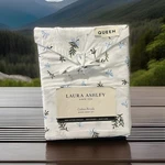 Laura Ashley Queen Cotton Percale Sheet Set Merry Mistletoe 4PC Holiday New!!. Fixed Price $54.00.