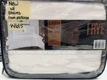 FRYE-3 Piece F/q Duvet And Sham Set Cotton Linen Blend White New W/defect. Fixed Price $49.99.