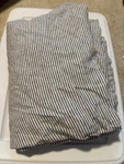 Simple Opulence Premium 100% Linen Flat Queen Size Bed Sheet Piece Blue Stripe. Fixed Price $32.99.