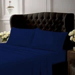 Tribeca Living King Bed Sheet Set, Crisp And Smooth Cotton Percale Solid Shee.... Fixed Price $90.25.