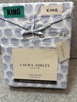 Laura Ashely King Percale Sheet Set Blue Shell. New. Fixed Price $69.99.