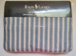 Vtg Ralph Lauren Claudine Blue Striped Queen Flat Sheet Usa 100% Cotton New. Fixed Price $112.79.