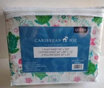 Caribbean Joe, Coastal 4PC Sheet Set, Queen, Turtle-beachy Cove. Fixed Price $46.00.