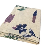 Springs Twin Flat Sheet Floral Cotton Blend Artsy Purple Blue Cream Rare Retro. Fixed Price $8.61.