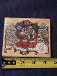 1999 Christmas Rubber Stamp Santa Mrs. Claus Dancing By Cynthia Lysonski. Fixed Price $12.99.