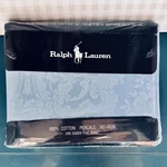 Vintage Ralph Lauren Home Queen Flat Sheet Avery Blue Damask Cotton 90 X102 Usa. Fixed Price $84.99.
