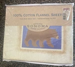 Sonoma Life + Style Home Sheet Set W/pillow Cases Bear Flannel New Twin (F9). Fixed Price $39.00.