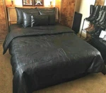 Soft Sheep Nappa Real Leather Bed Sheet With Two Pillow Covers. Fixed Price $564.38.