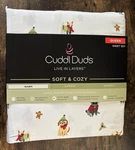 4 Piece Cuddl Duds Microfiber Christmas Winter Dogs Adorable Queen Sheet Set New. Fixed Price $44.99.