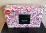 Laura Ashley King Sheet Set 4-PC Pink Floral Savannah New. Fixed Price $74.00.