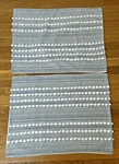 Martha Stewart Pom Stripe Pillow Shams Blue White Standard Beach Nautical. Fixed Price $14.99.