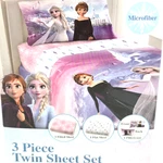 Disney Frozen Ii Twin Set Anna & Elsa Microfiber Bed Sheets, Pink Purple. Fixed Price $29.65.