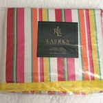 Ralph Lauren Beachside Stripe Red King Flat Sheet Nip. Fixed Price $99.99.