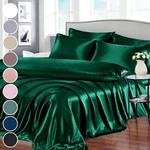 Homiest 7PCS Satin King Size Bed Set, Blackish Green B.... Fixed Price $43.06.