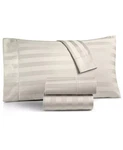 Charter Club Damask 1.5" Stripe 100% Supima Cotton 550 Thread Count 4 Pc. Sheet. Fixed Price $69.00.