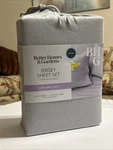 Better Homes & Gardens 3 -piece Soft Silver Adult Jersey Sheet Set, Twin. Fixed Price $40.00.