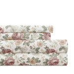 Noble Linens 4 Piece Pattern Microfiber Bed Sheets Set, Blooming Floral Rose, Qu. Fixed Price $59.99.
