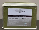 Pointehaven 180 Gsm Brushed Cotton Flannel Sheet Set Or Pillowcases, Desert Gree. Fixed Price $98.99.