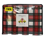 Cynthia Rowley Twin Set Red Tartan Plaid Microfiber New. Fixed Price $39.99.