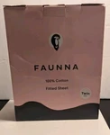 Faunna 100% Cotton Fitted Sheet Twin White 800 Thread Count New. Fixed Price $18.99.
