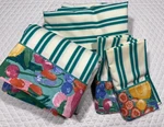 Revman Usa Cotton Blend 4-PIECE King Sz Sheet Set Multi Color Green Stripe. Fixed Price $27.99.