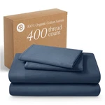 Bare Home Organic Cotton Sheet Set - Smooth Sateen Weave Warm & Luxurious. Fixed Price $109.99.