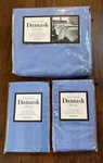 Charter Club Damask Stripe 550 Tc F/queen Comforter Cover & Pillowcases Sky Blue. Fixed Price $149.00.