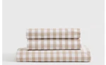 Nwt Quince Classic Organic Percale Fitted Sheet Set King Cafe Gingham Msrp $80. Fixed Price $64.99.