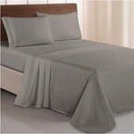 Three Line Embroidered King Size Microfiber Bed Sheet Set - Luxurious Comfort. Fixed Price $49.85.