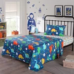 Queen Linens 100% Cotton Sheets Kids Full For Twin, Blue. Fixed Price $49.99.