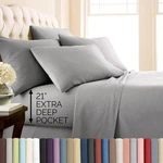 New Southshore Fine Living, Inc. Extra Deep Pocket Queen Sheet Set Fits Up To 21. Fixed Price $60.81.