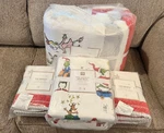 New Pottery Barn Teen The Grinch Full Quilt, Shams, Flannel Sheet Set, Christmas. Fixed Price $419.95.