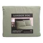 London Fog 6-PIECE Luxurious & Ultra-soft Microfiber Sheet Set, King (green). Fixed Price $39.99.