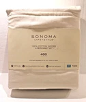Sonoma Ivory Oyster 100% Cotton Sateen Twin Size Set Bedding. Fixed Price $44.99.