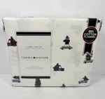 Tommy Hilfiger Christmas Tree Trucks Cars Flannel Queen Sheet Set Holiday. Fixed Price $89.00.