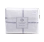 Tessitura Toscana Telerie Finest Linens Of Tuscany White/gray King Sheet Set New. Fixed Price $399.00.