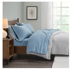 True North PC20-011 Micro Fleece Sheet Set Queen, Blue. Fixed Price $47.99.