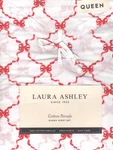 Laura Ashley Queen Sheet Set Bow Ribbon Red 4PC Cottage Farmhouse Shabby Holiday. Fixed Price $62.99.