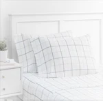 Nautica King Sheet Set Windowpane Plaid White Gray 100% Long Staple Cotton 200TC. Fixed Price $67.99.