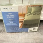 Mainstay Home Flat Sheet Green Nwt Cotton Blend New. Fixed Price $10.35.