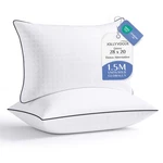 Jollyvogue Pillows Size Set Of 2, Hotel Collection Queen, White & Black. Fixed Price $29.49.