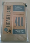 Heartland Homegrown 400 Tc 100% Cotton Percale Weave Standard Pillowcases Ivory. Fixed Price $24.99.