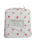 Nate & Valentines Queen Sheet Set White Red Pink Hearts Love Polyester New. Fixed Price $45.89.